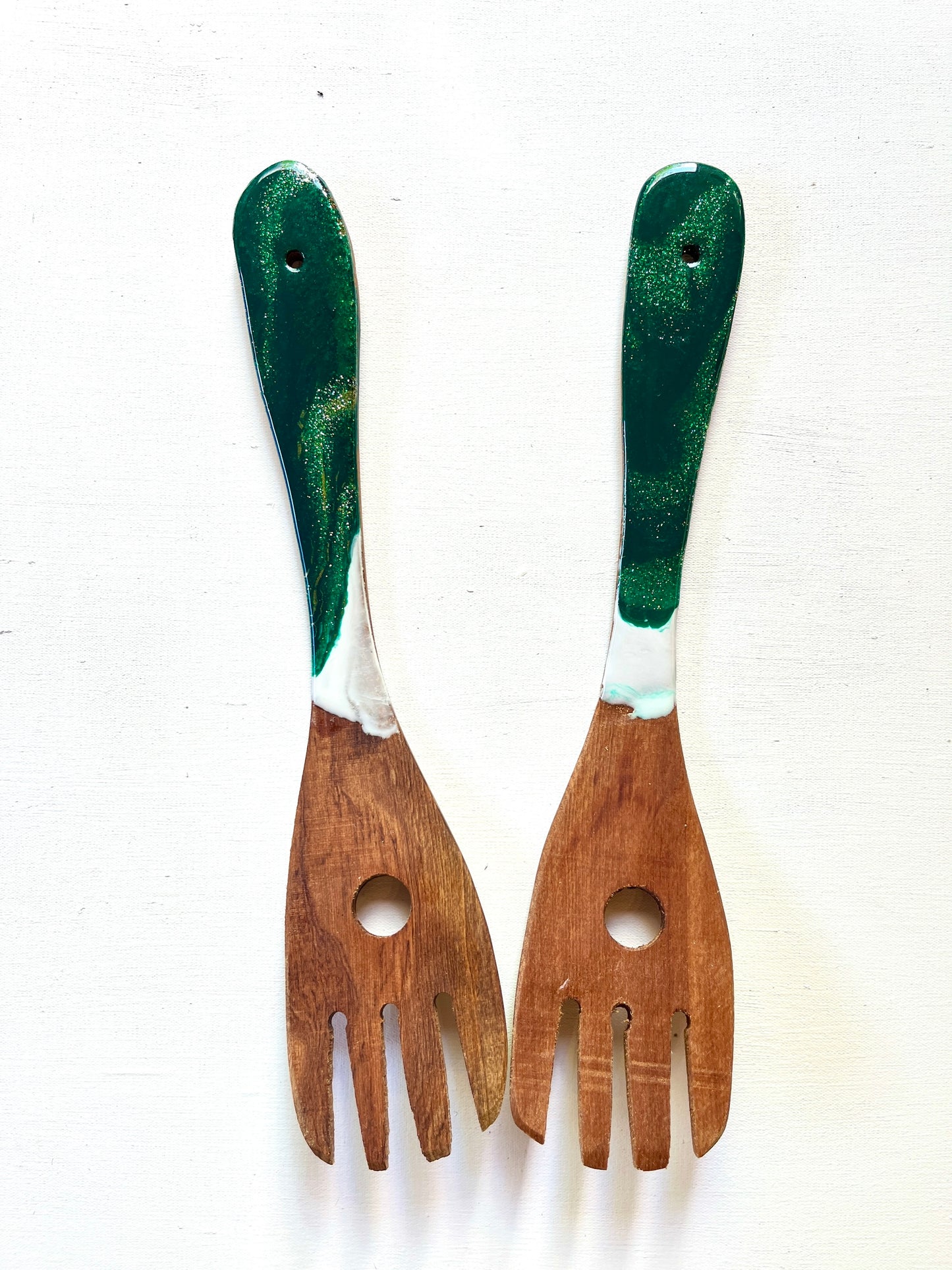 "Merry Xmas'- Salad Spoons