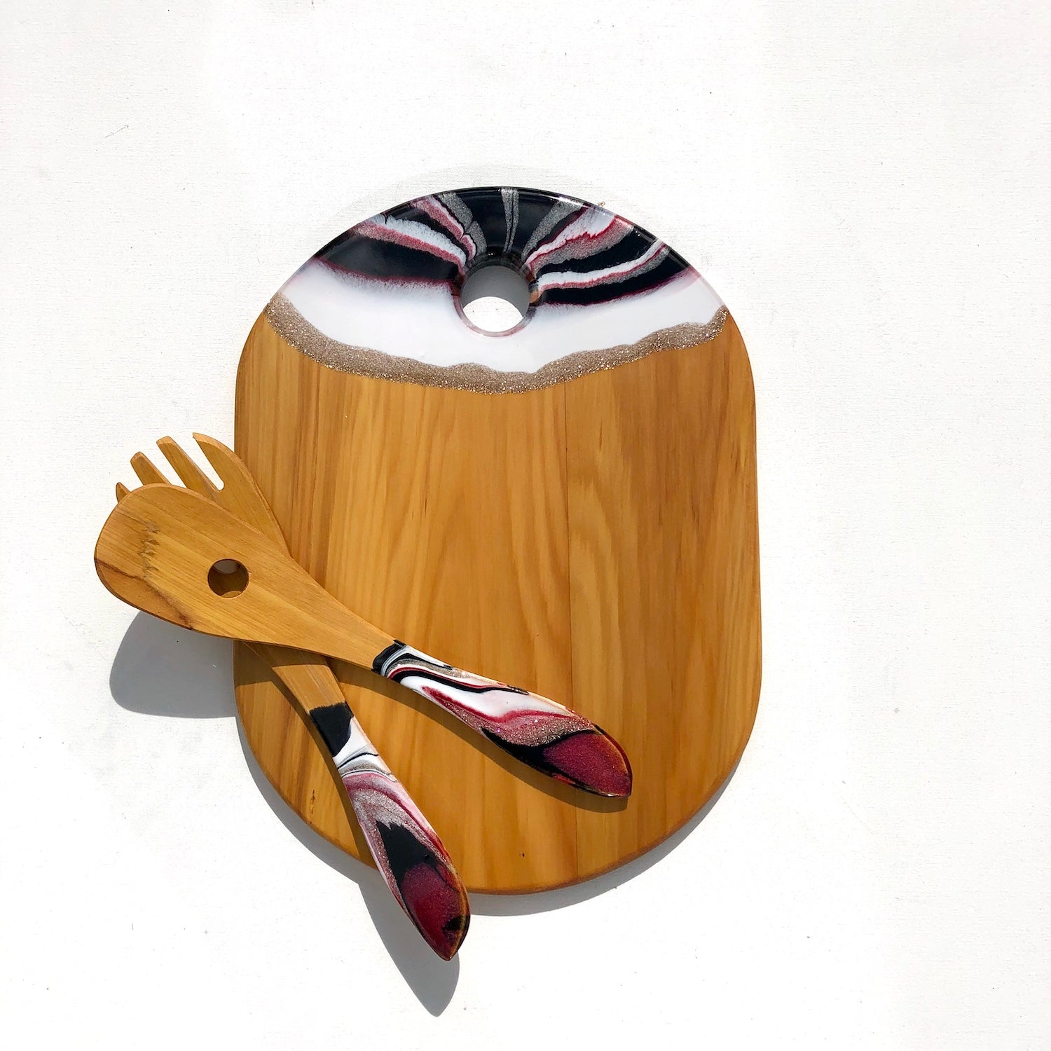 'Jingle Bells' - Cheeseboard - Leda Daniel Art Studio