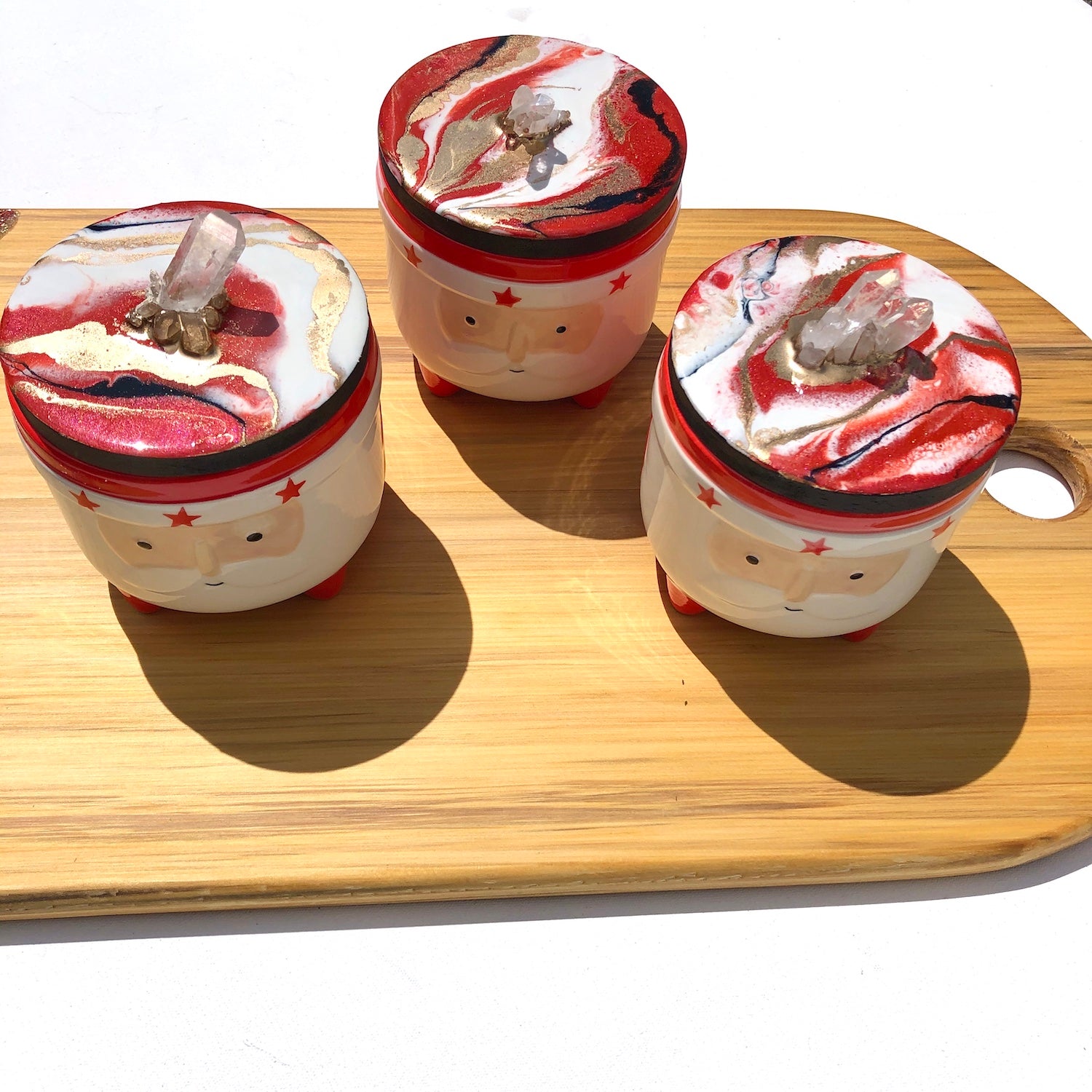 'Little Santa' - Jars - Leda Daniel Art Studio