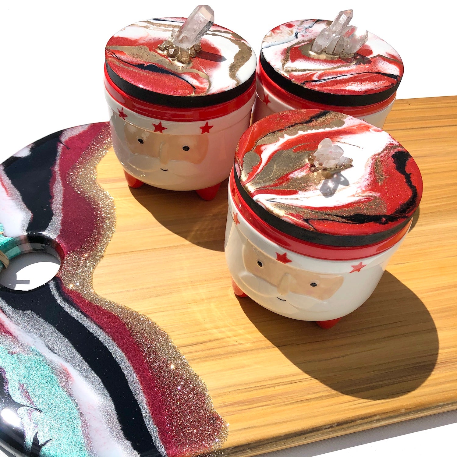 'Little Santa' - Jars - Leda Daniel Art Studio