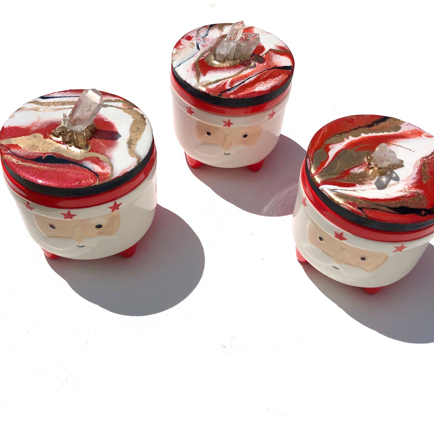 'Little Santa' - Jars - Leda Daniel Art Studio