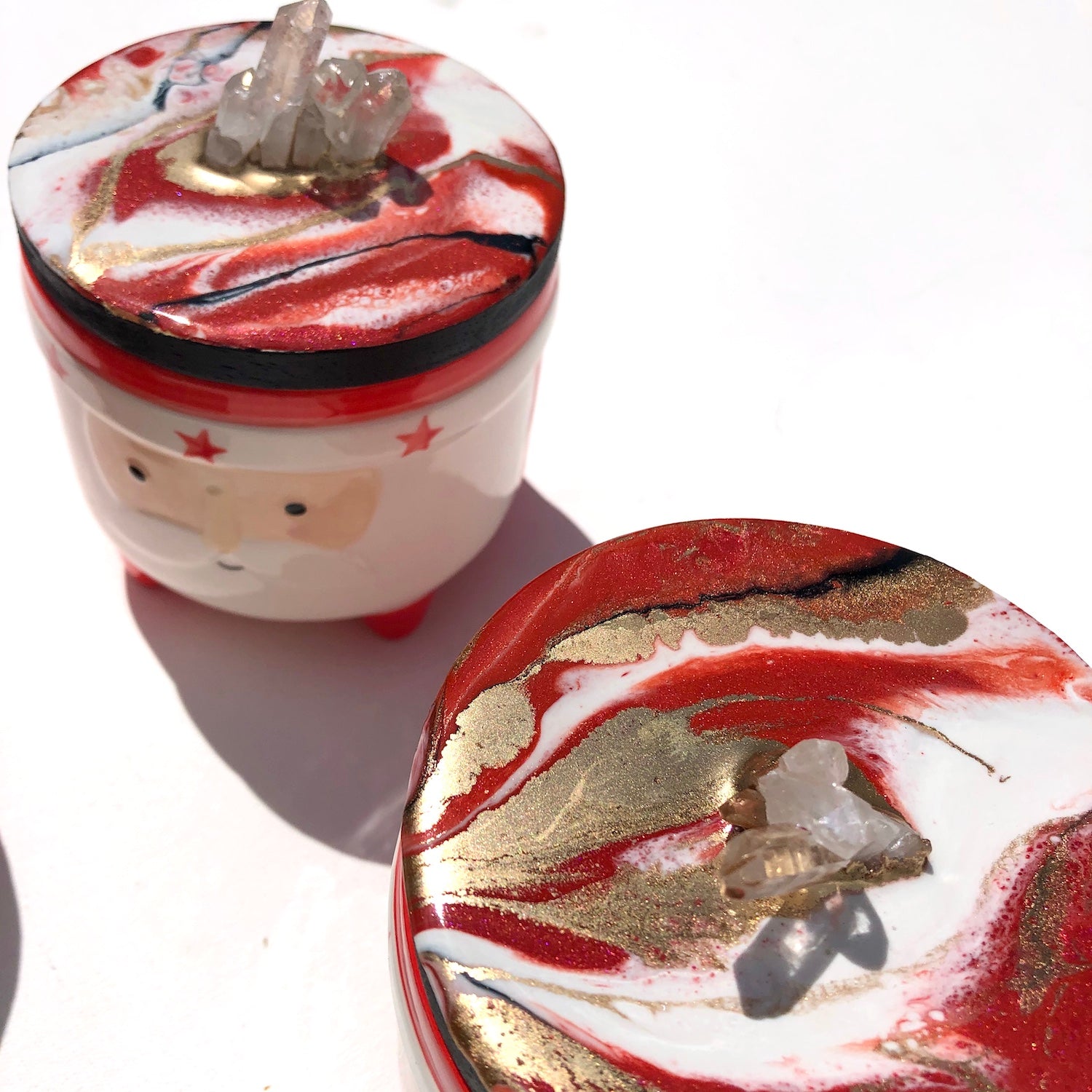'Little Santa' - Jars - Leda Daniel Art Studio