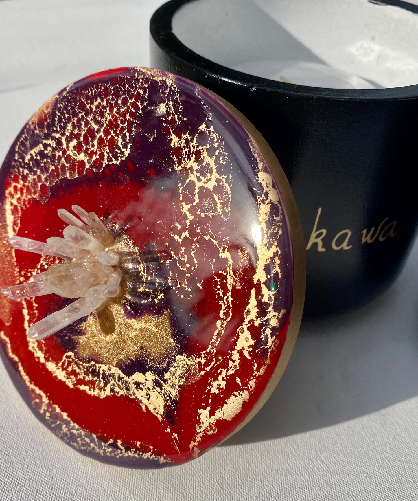 'Pohutukawa' Candle + Jar - Leda Daniel Art Studio