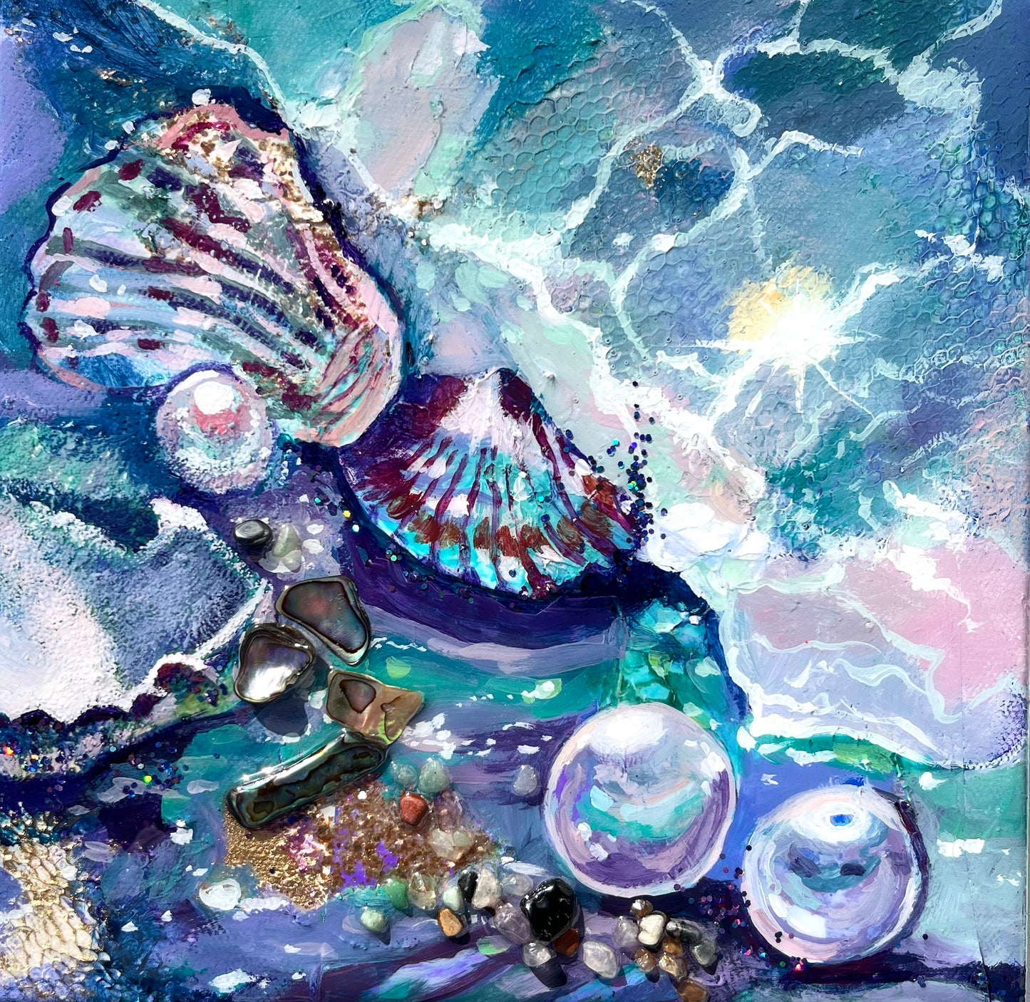 "Mermaid's Treasure', Dyptich