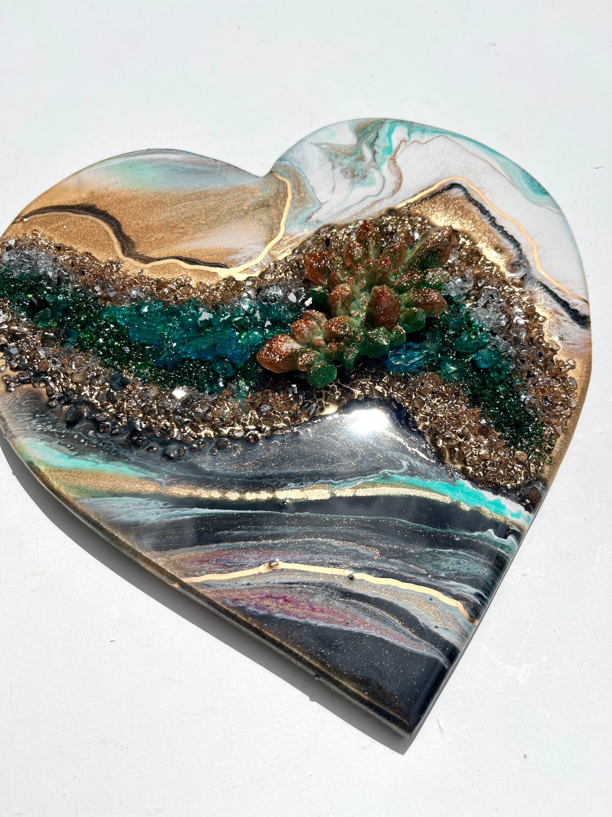 'Spring Sparkle'- Love Heart - Leda Daniel Art Studio