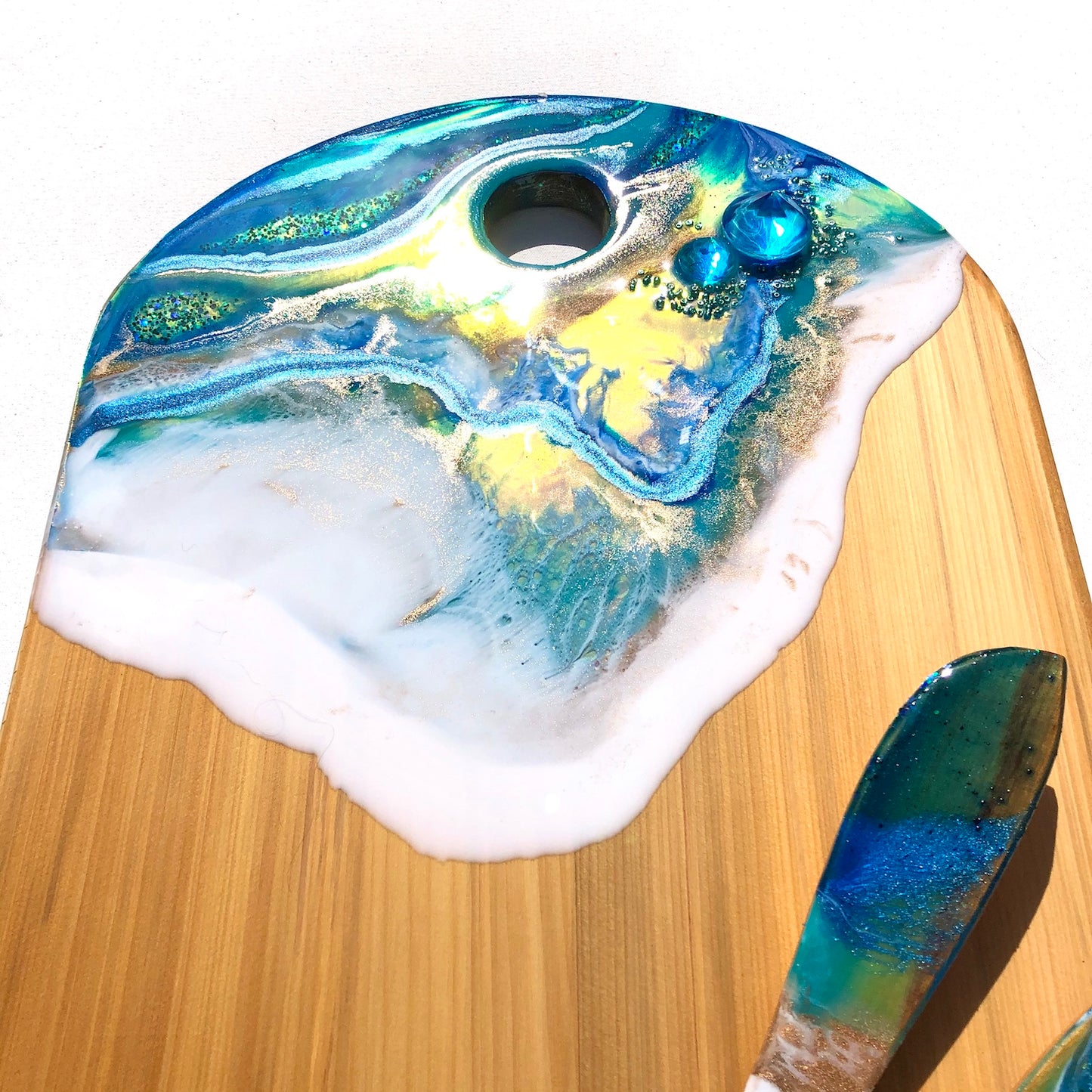 'Honeymoon Bay' - Cheeseboard - Leda Daniel Art Studio