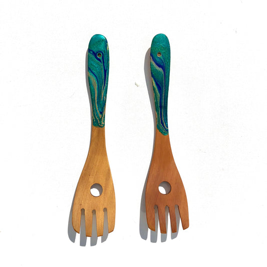 'Christmas Elves'- Serving Spoons - Leda Daniel Art Studio
